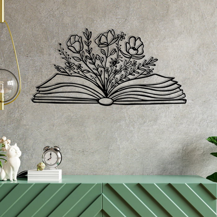 Wallity Culture Flower Escultura de pared en Negro